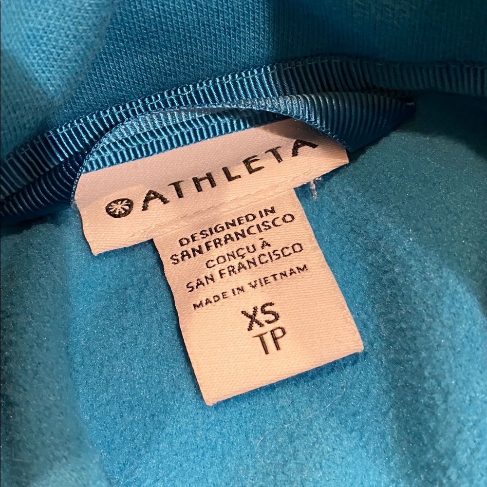 Athleta Bright Teal Athletic Hoodie - Picture 2 of 7